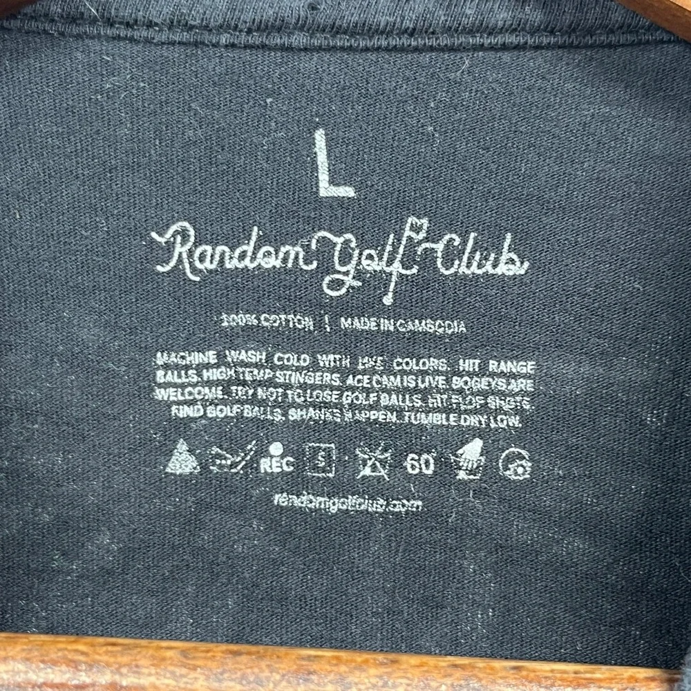 Random Golf Club T-Shirt Mens L Black RGC Cotton Golfcore Streetwear Skull Tee